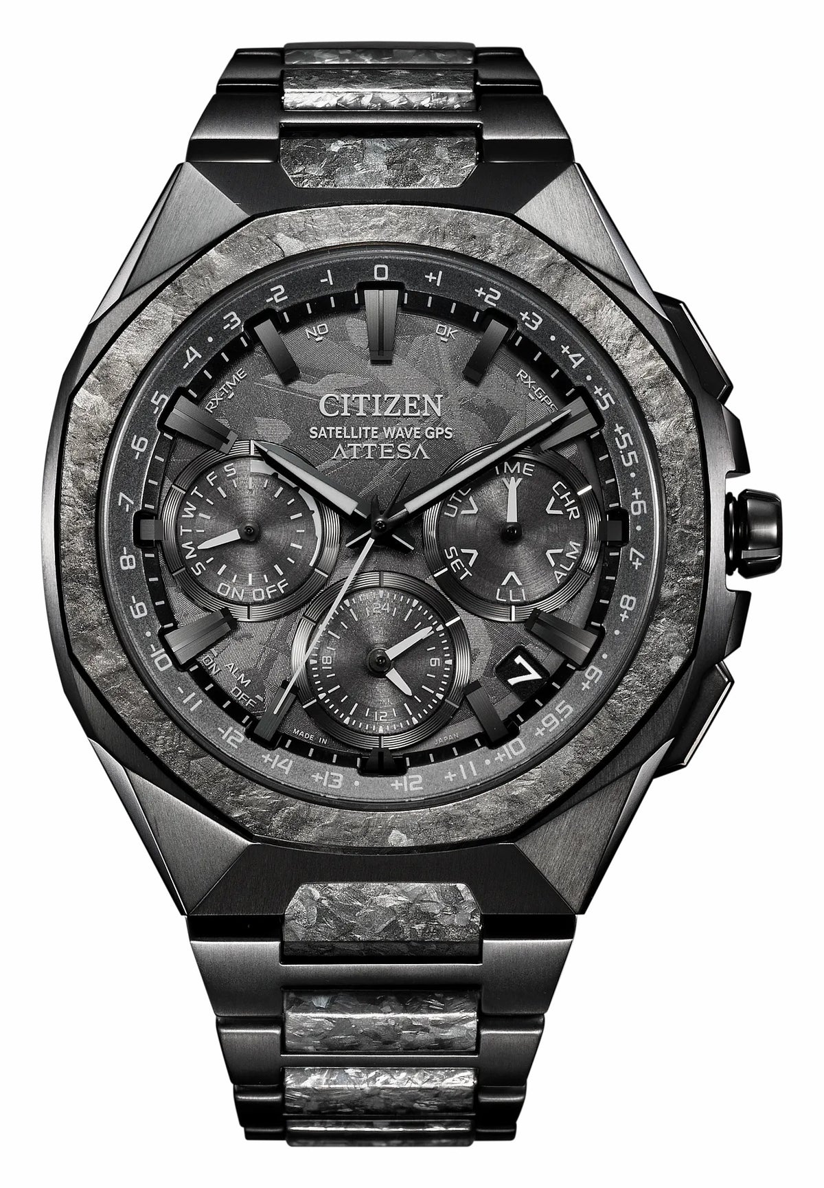Citizen ATTESA Black Dial Super Titanium Bracelet CC4107-80H