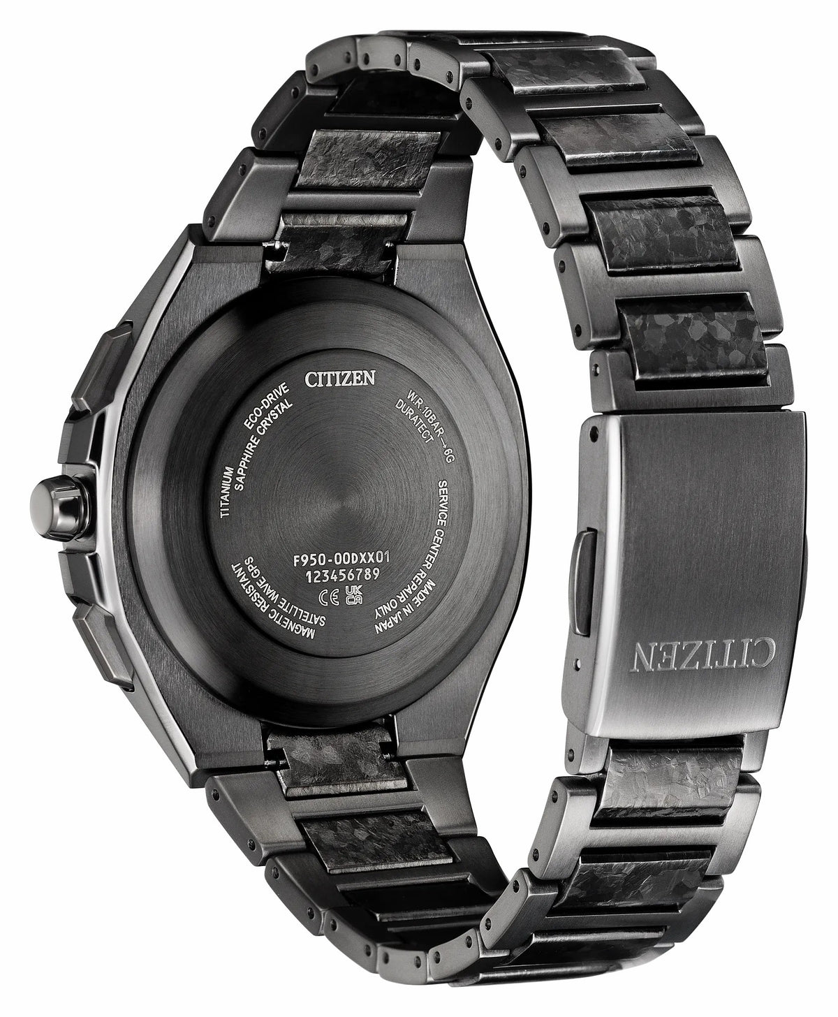 Citizen ATTESA Black Dial Super Titanium Bracelet CC4107-80H