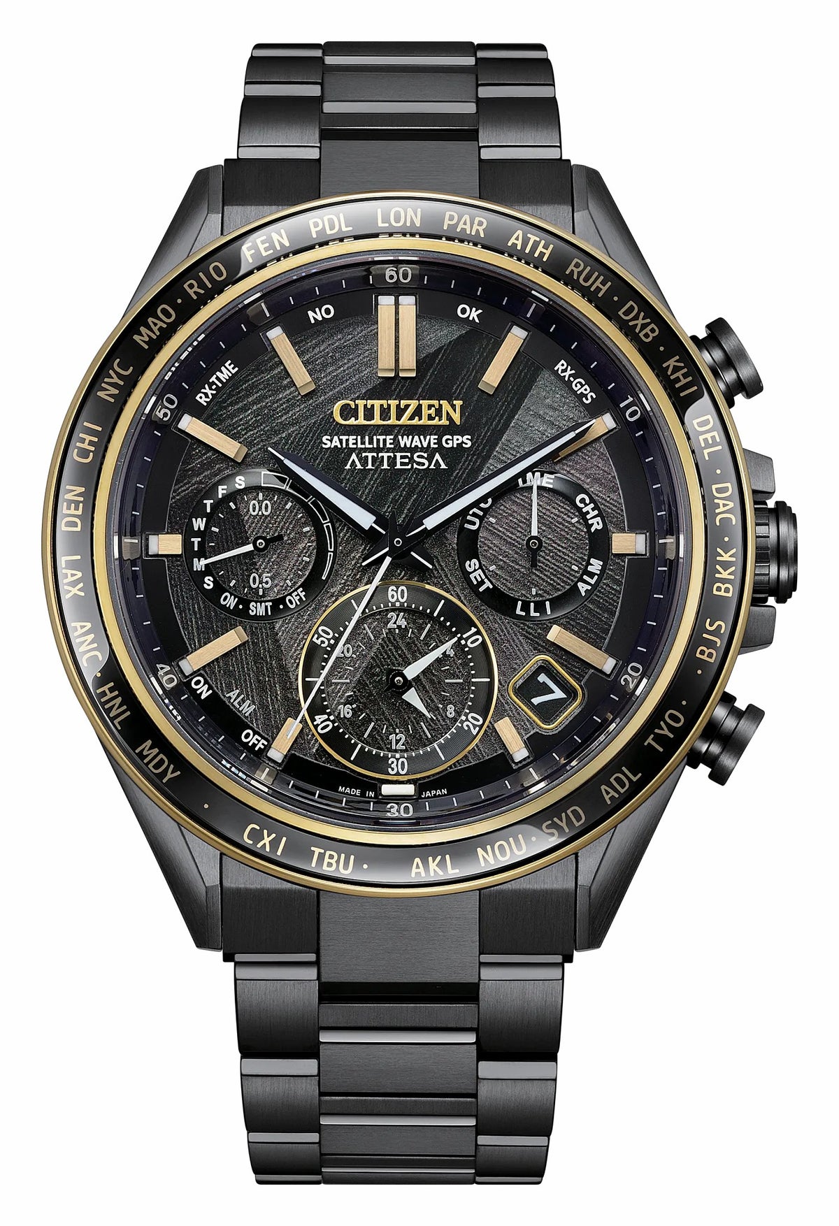 Citizen ATTESA LIGHT in BLACK Black Dial Super Titanium with DLC Coating Bracelet CC4078-51E