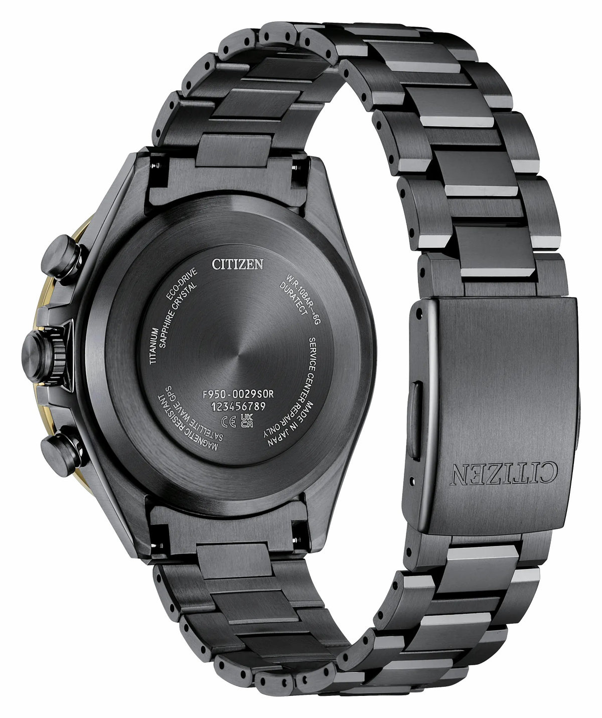 Citizen ATTESA LIGHT in BLACK Black Dial Super Titanium with DLC Coating Bracelet CC4078-51E