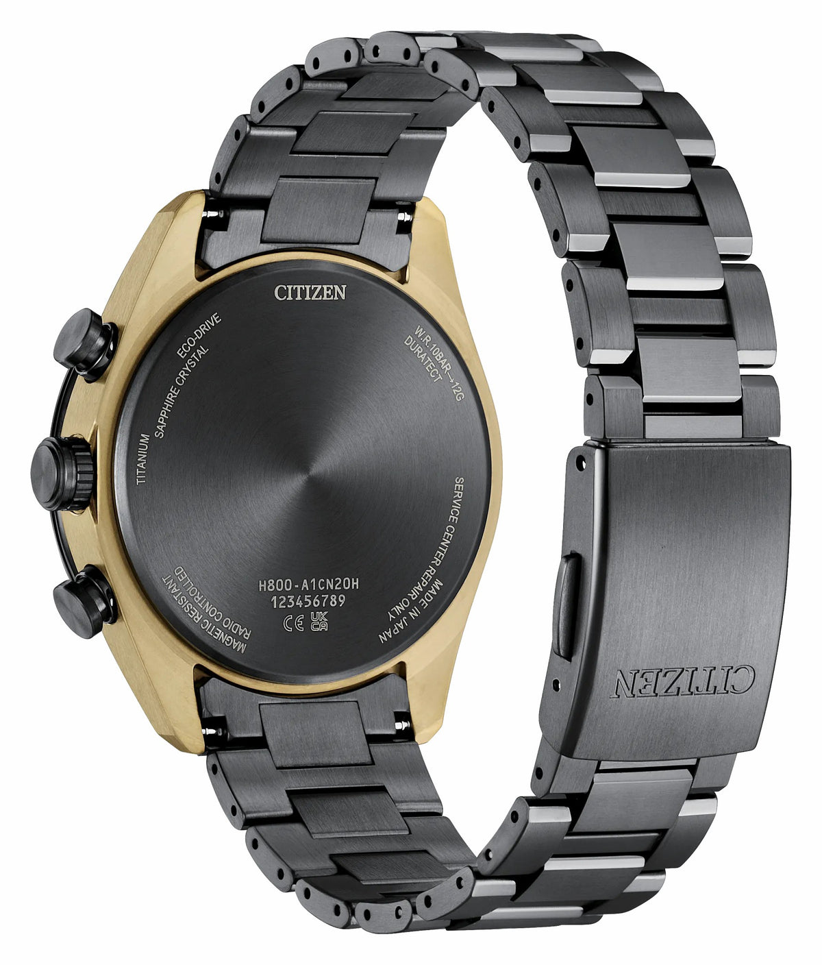 Citizen ATTESA LIGHT in BLACK Black Dial Super Titanium with DLC Coating Bracelet AT8384-58E