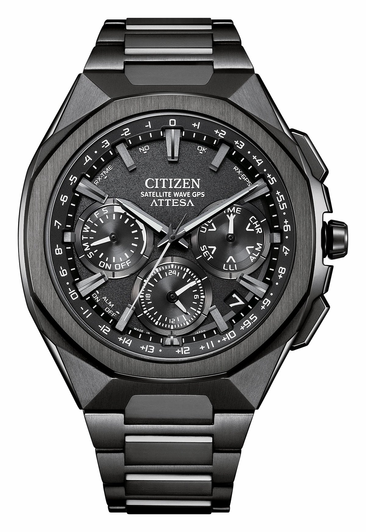 Citizen ATTESA Gray Dial Super Titanium with DLC Coating Bracelet CC4105-69E