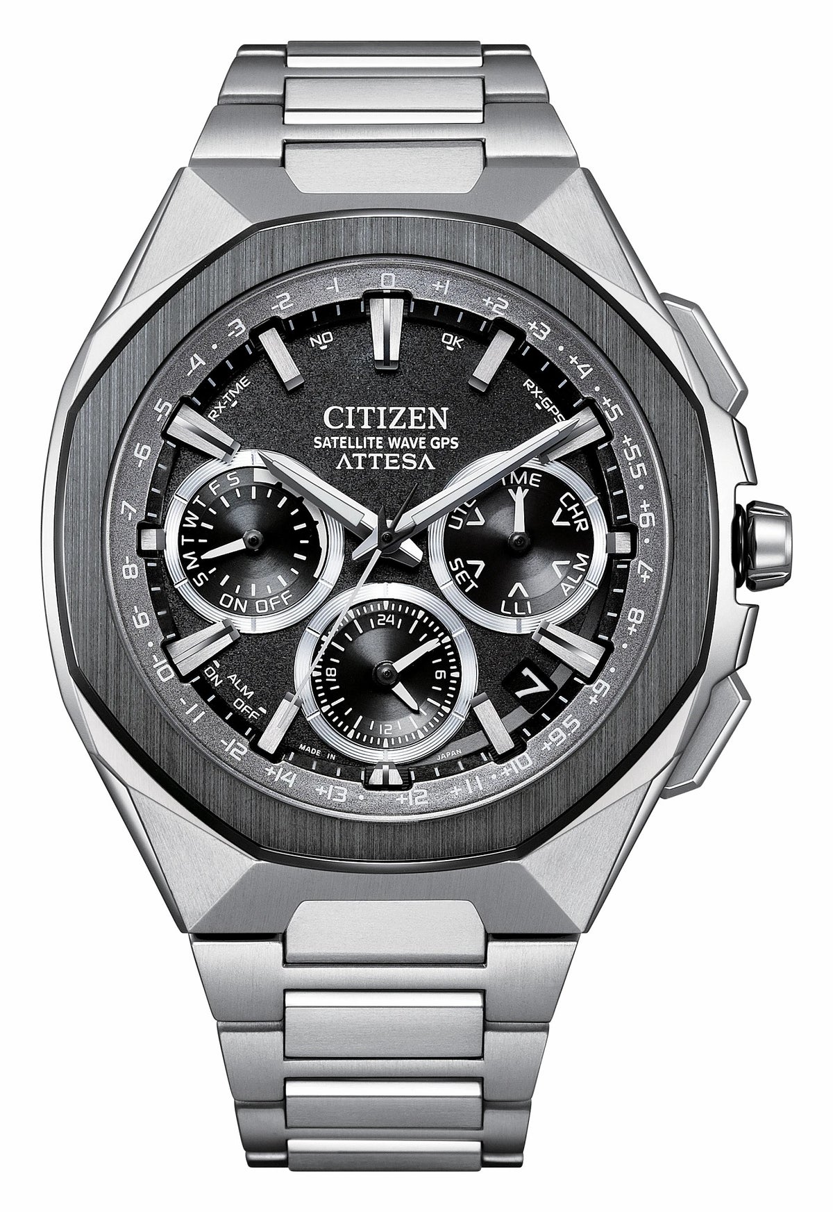 Citizen ATTESA Gray Dial Super Titanium Bracelet CC4104-53E