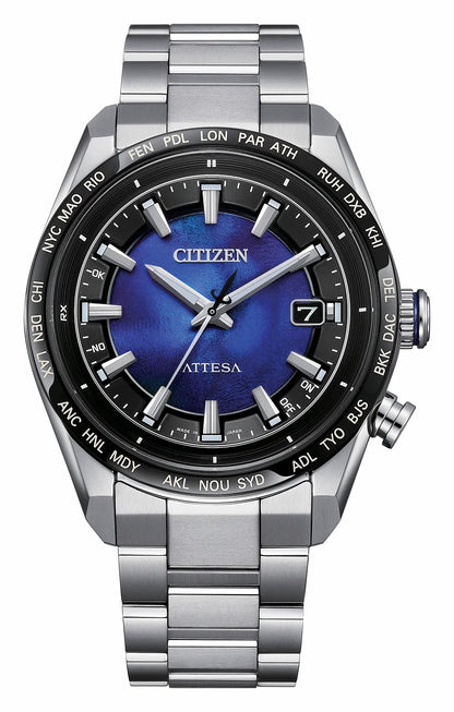Citizen ATTESA Blue Dial Super Titanium with Duratect Platinum Bracelet CB0288-65L