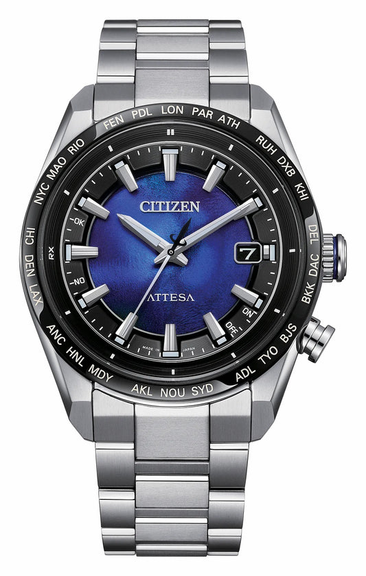 Citizen ATTESA Blue Dial Super Titanium with Duratect Platinum Bracelet CB0288-65L