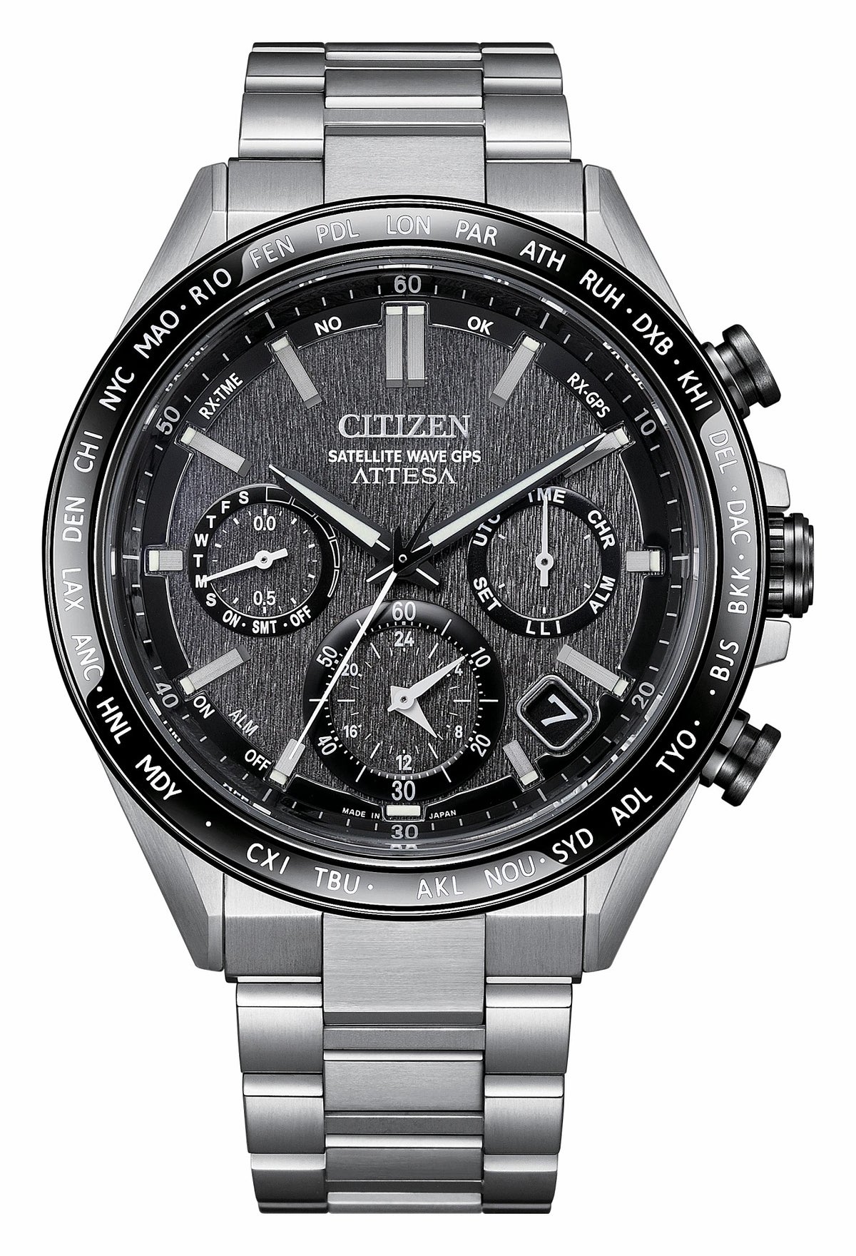 Citizen ATTESA Gray Dial Super Titanium Bracelet CC4058-67X