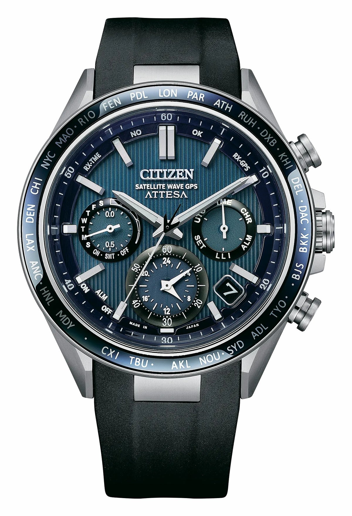 Citizen ATTESA Blue Dial Polyurethane Strap CC4050-18L