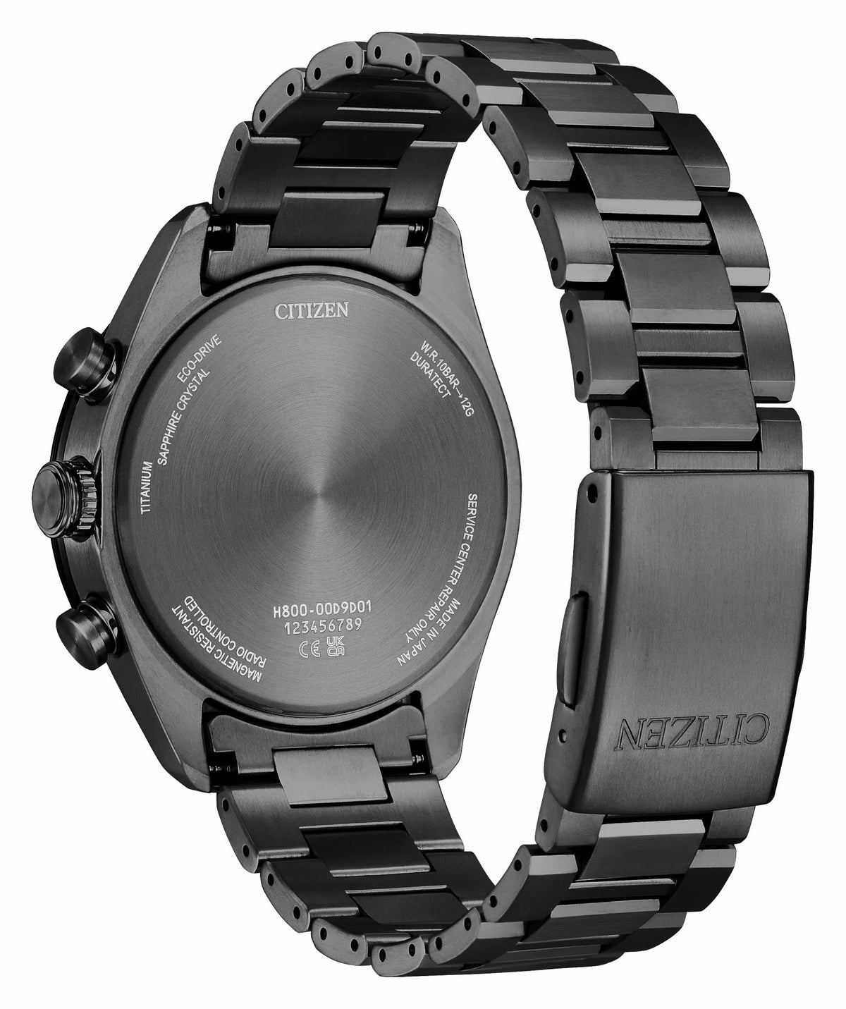 Citizen ATTESA Black Dial Super Titanium with DLC Coating Bracelet AT8294-59E