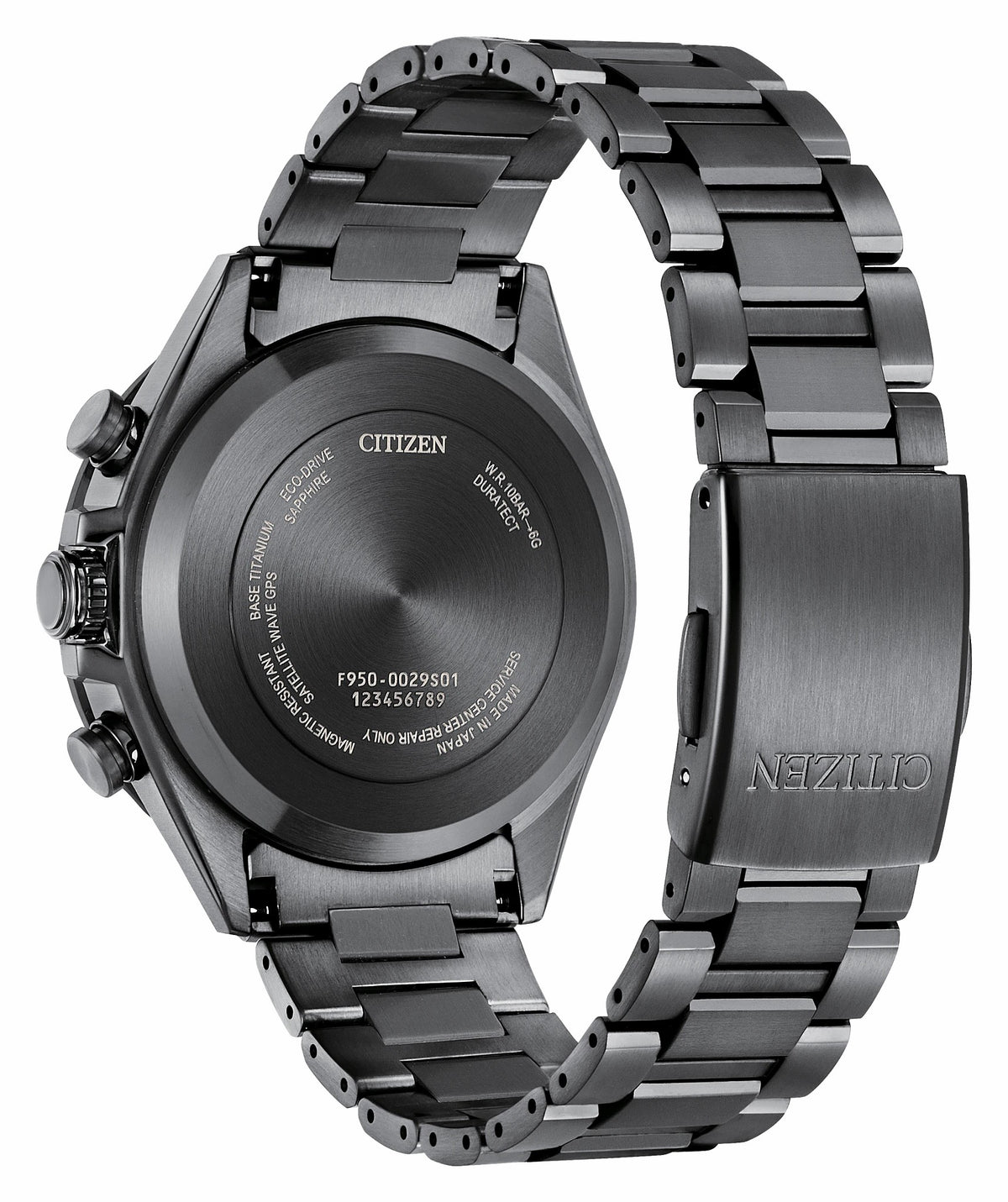 Citizen ATTESA Black Dial Super Titanium with DLC Coating Bracelet CC4055-65E