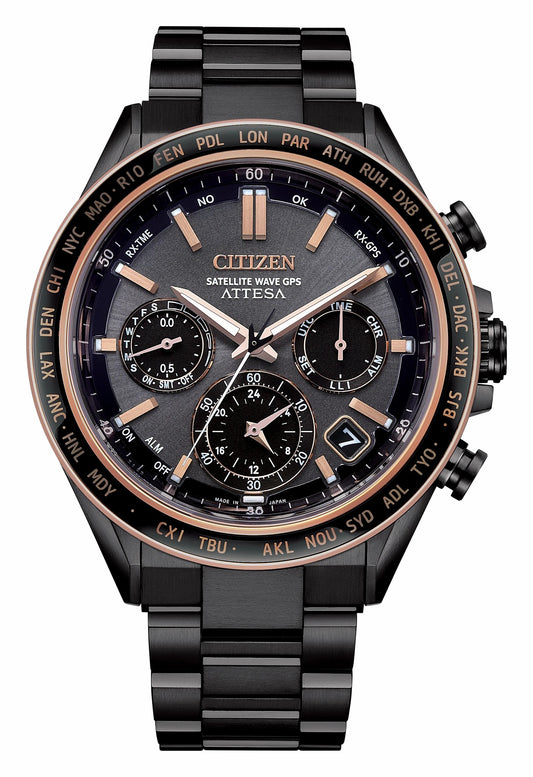 Citizen ATTESA Brown Dial Super Titanium with DLC Coating Bracelet CC4074-61W