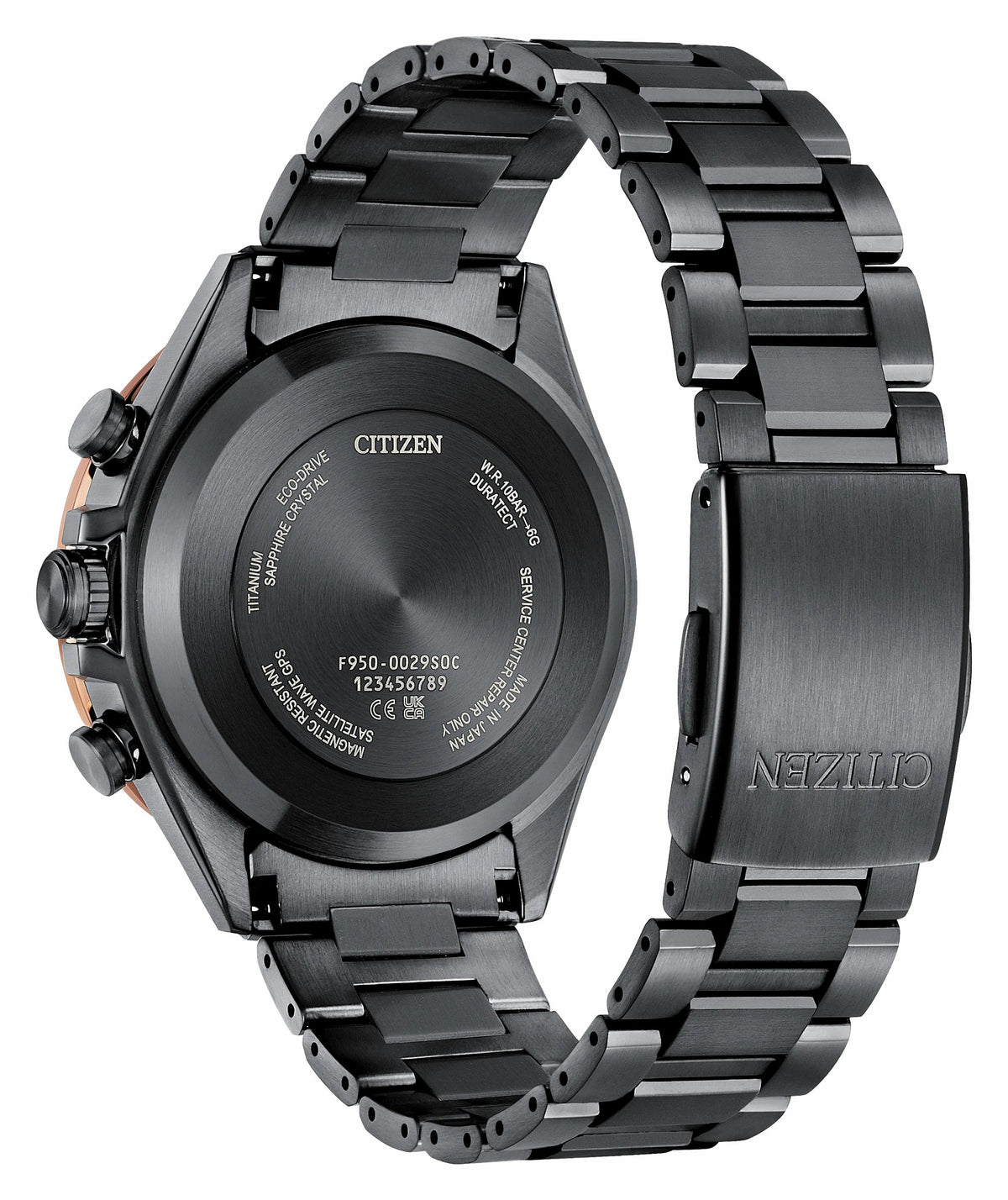 Citizen ATTESA Brown Dial Super Titanium with DLC Coating Bracelet CC4074-61W