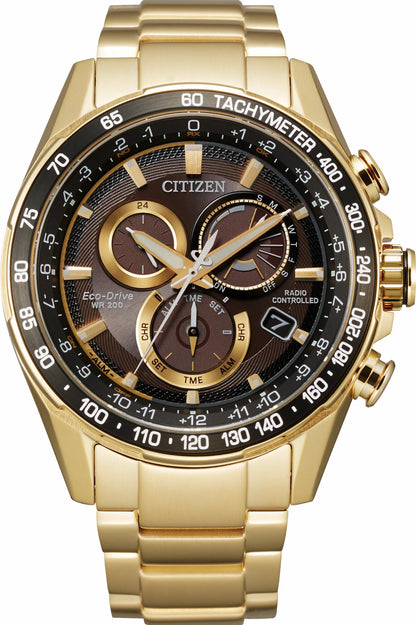 Citizen PCAT Brown Dial Stainless Steel Bracelet CB5912-50E