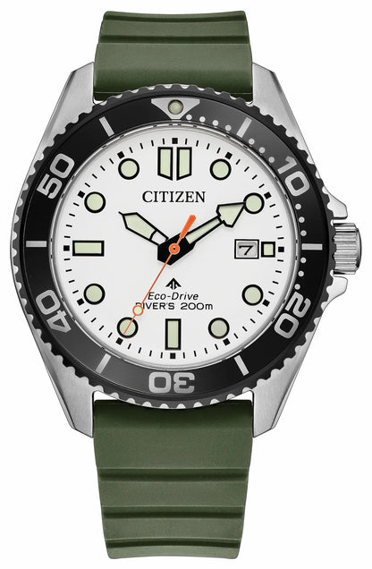 Citizen Promaster Dive White Dial Polyurethane Strap BN0265-00A