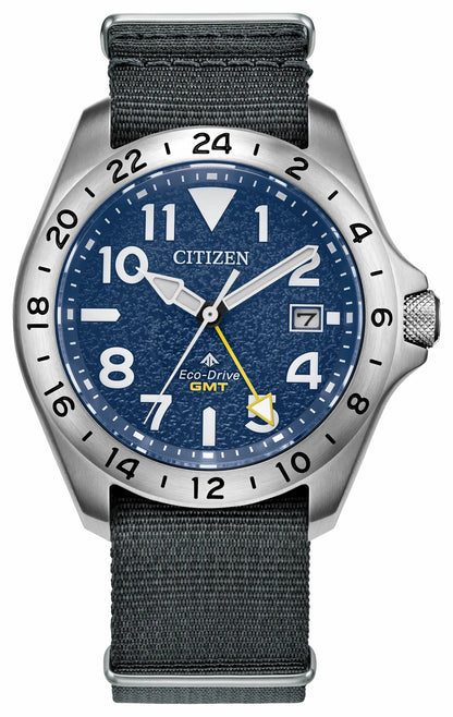 Citizen Promaster Land GMT Navy Dial Nylon Strap BJ7150-09L