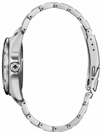 Citizen Promaster Land GMT Red Dial Stainless Steel Bracelet BJ7150-50W