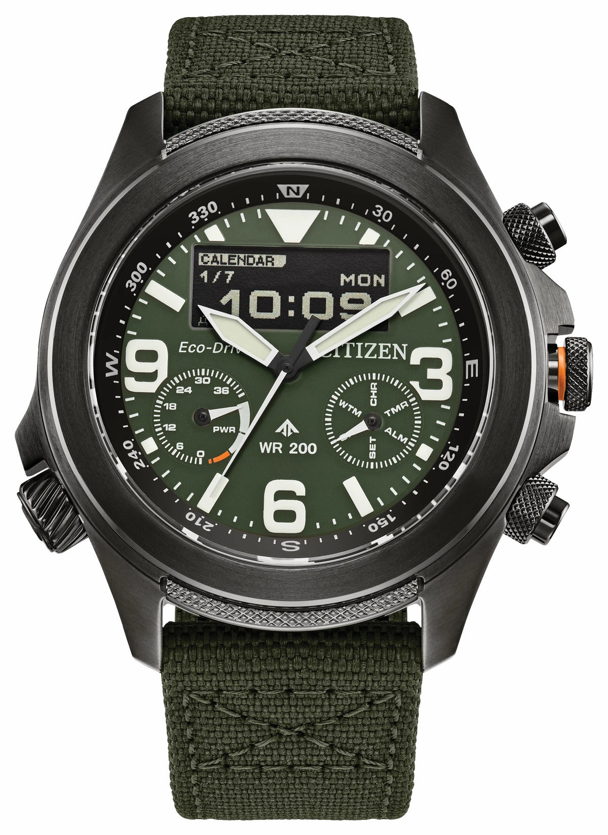 Citizen Promaster Land U822 Green Dial CORDURA® Strap JV1005-02W