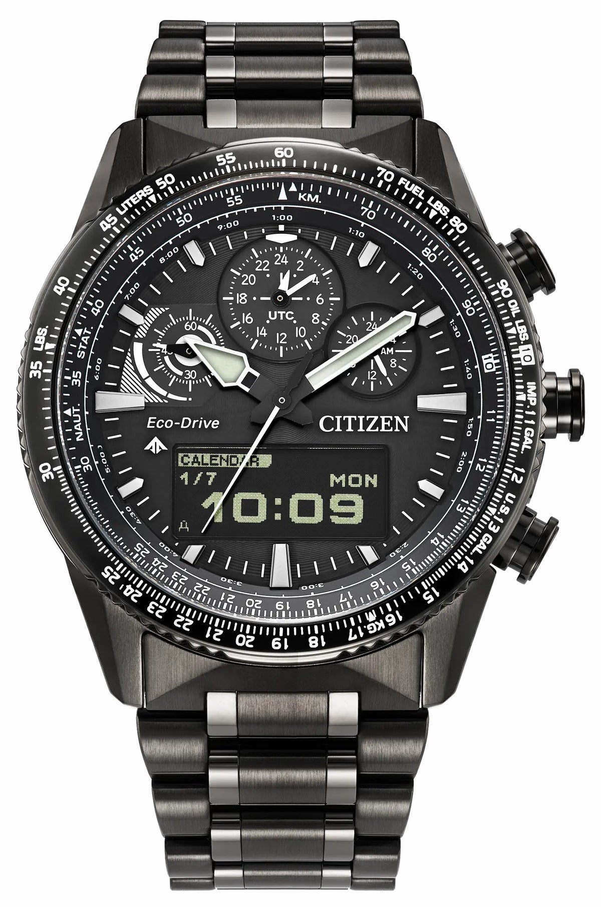 Citizen Promaster Skyhawk U830 Black Dial Stainless Steel Bracelet JV2005-58E