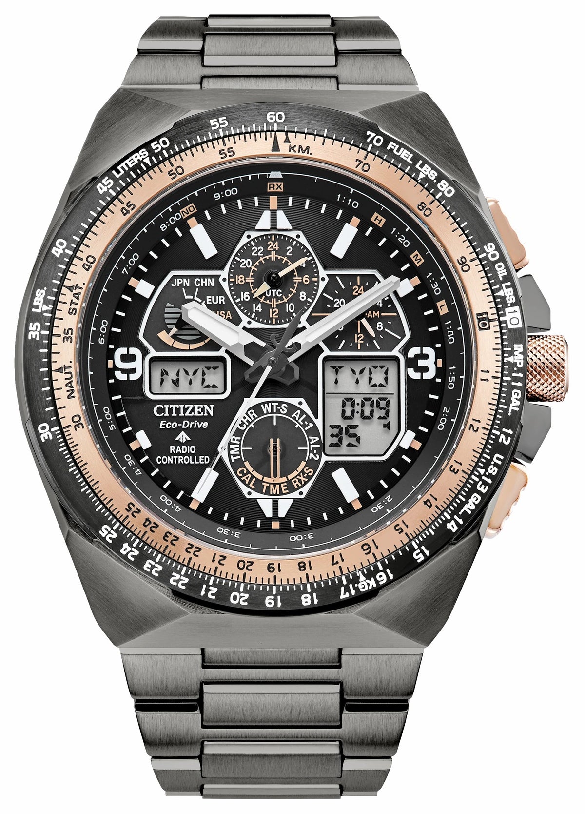 Citizen Promaster Skyhawk A-T Black Dial Stainless Steel Bracelet JY8146-54E