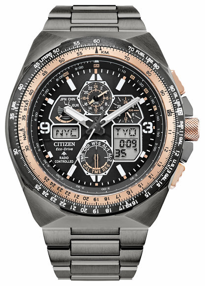 Citizen Promaster Skyhawk A-T Black Dial Stainless Steel Bracelet JY8146-54E