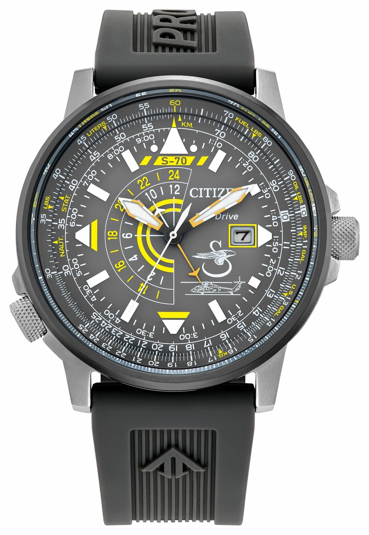 Citizen Promaster Sikorsky Gray Dial Polyurethane Strap BJ7004-43H