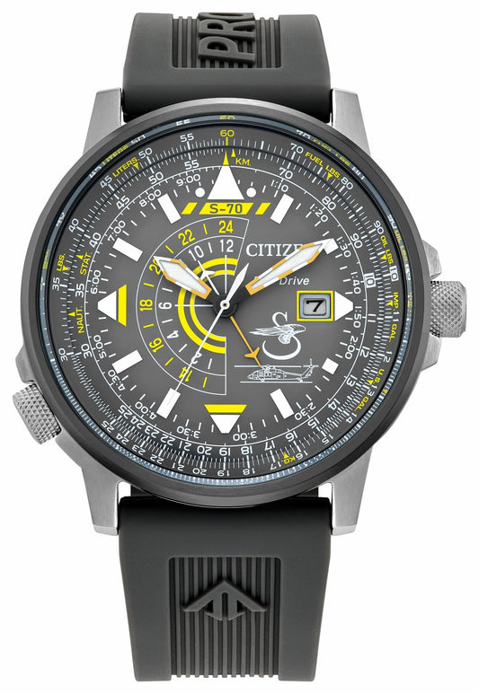 Citizen Promaster Sikorsky Gray Dial Polyurethane Strap BJ7004-43H