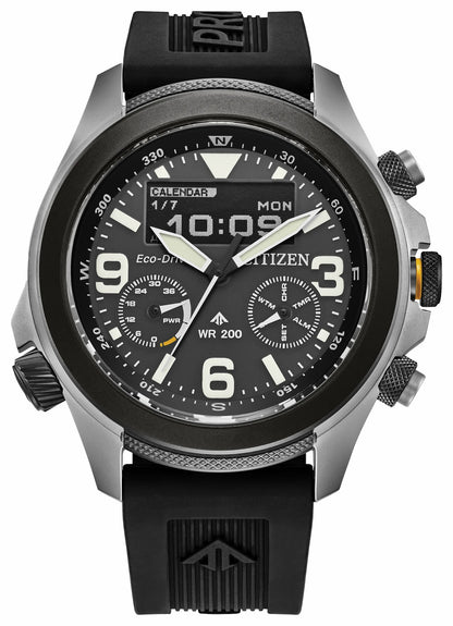 Citizen Promaster Land U822 Black Dial Polyurethane Strap JV1007-07E
