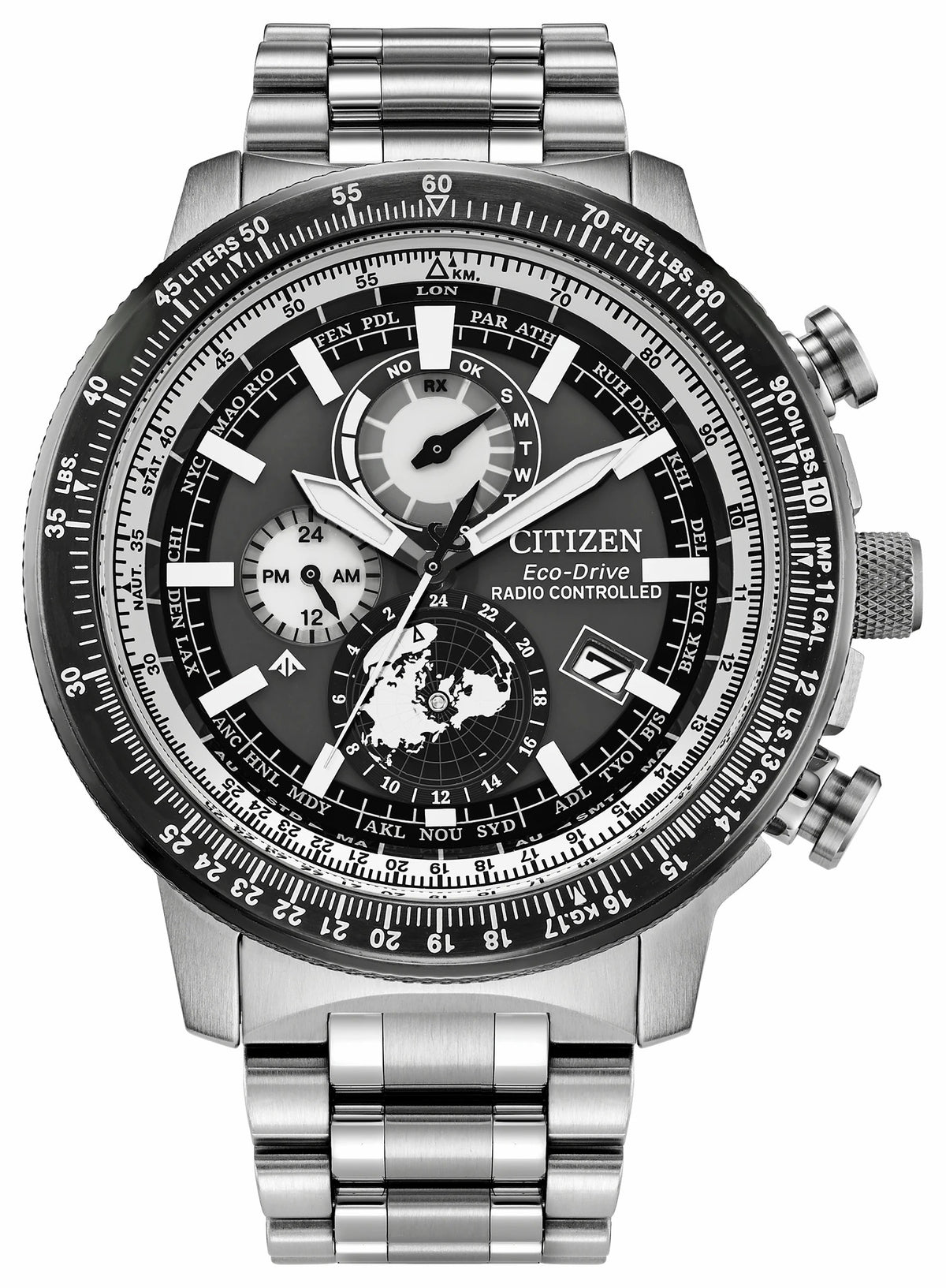 Citizen Promaster Geo Trekker Gray Dial Stainless Steel Bracelet BY3006-53H