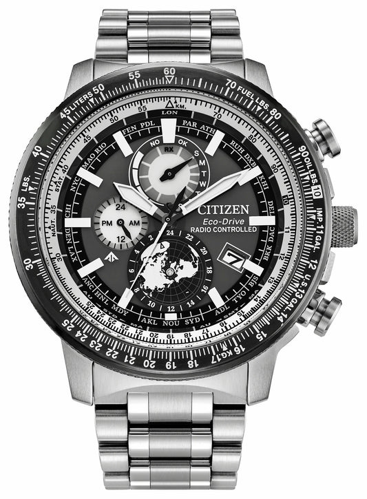 Citizen Promaster Geo Trekker Gray Dial Stainless Steel Bracelet BY3006-53H