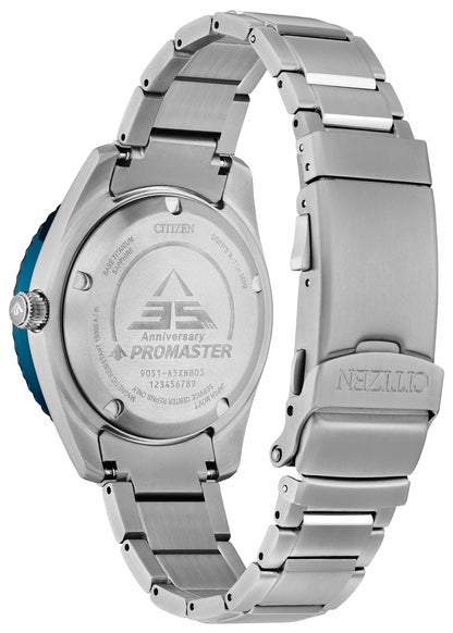 Citizen Promaster Fujitsubo Blue Dial Super Titanium with Duratect Platinum Bracelet NB6026-56L