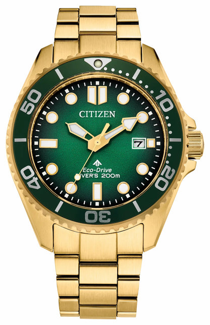 Citizen Promaster Dive Green Dial Stainless Steel Bracelet BN0262-59W