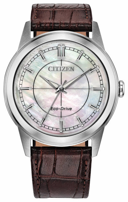 Citizen Rolan White Dial Leather Strap FE7130-10D