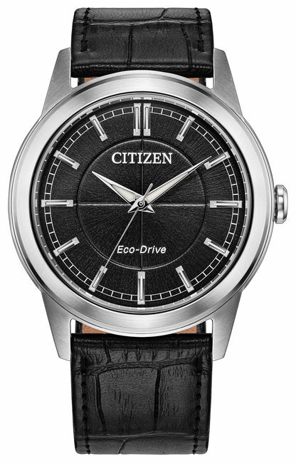 Citizen Rolan Black Dial Leather Strap AW2110-06E