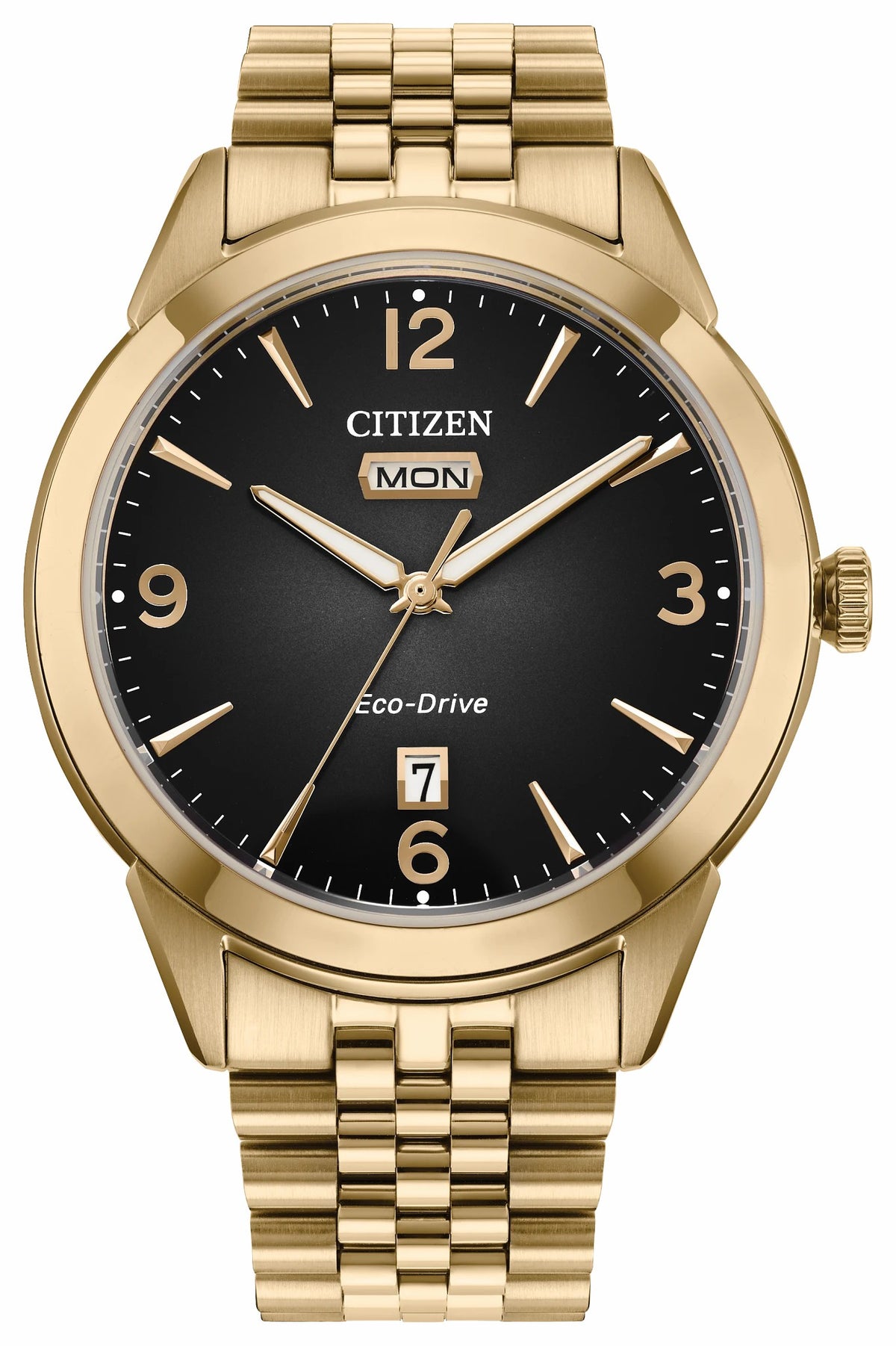 Citizen Rolan Black Dial Stainless Steel Bracelet AW0152-58H