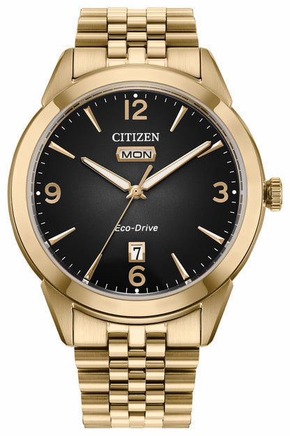 Citizen Rolan Black Dial Stainless Steel Bracelet AW0152-58H