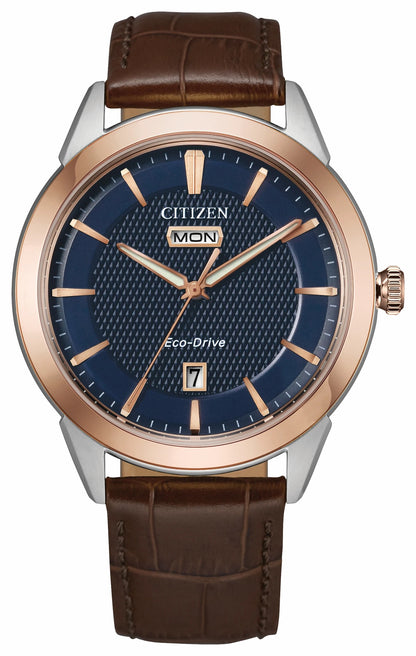 Citizen Rolan Navy Dial Leather Strap AW0096-06L