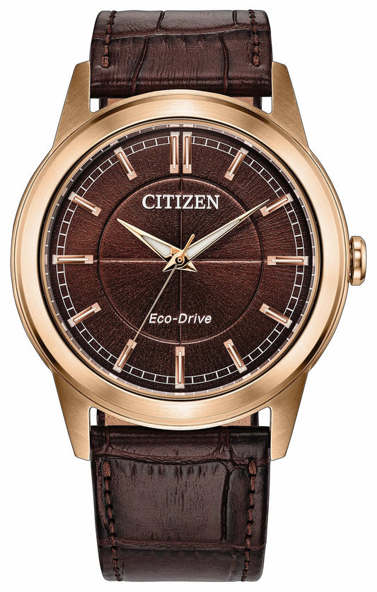 Citizen Rolan Brown Dial Leather Strap AW2113-16X