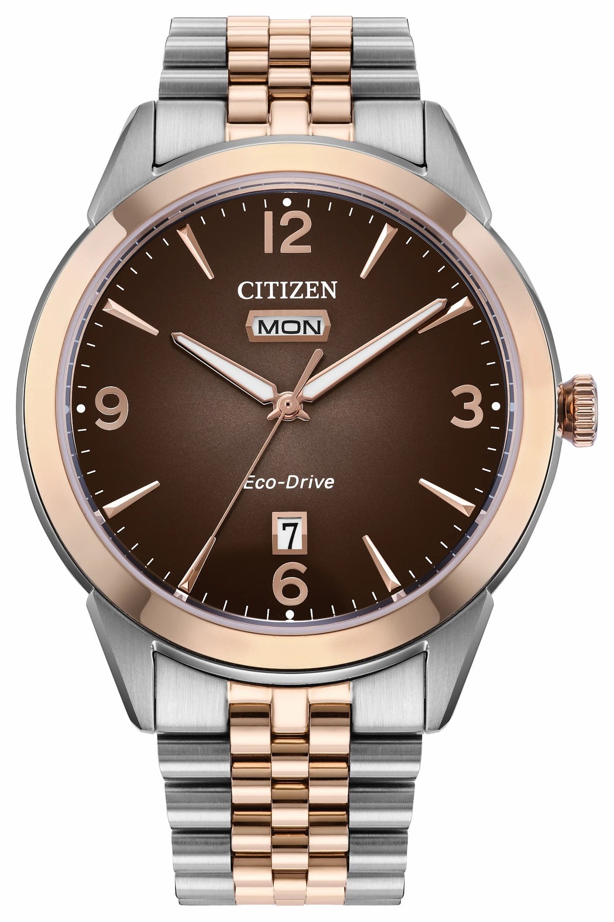 Citizen Rolan Brown Dial Stainless Steel Bracelet AW0156-57X