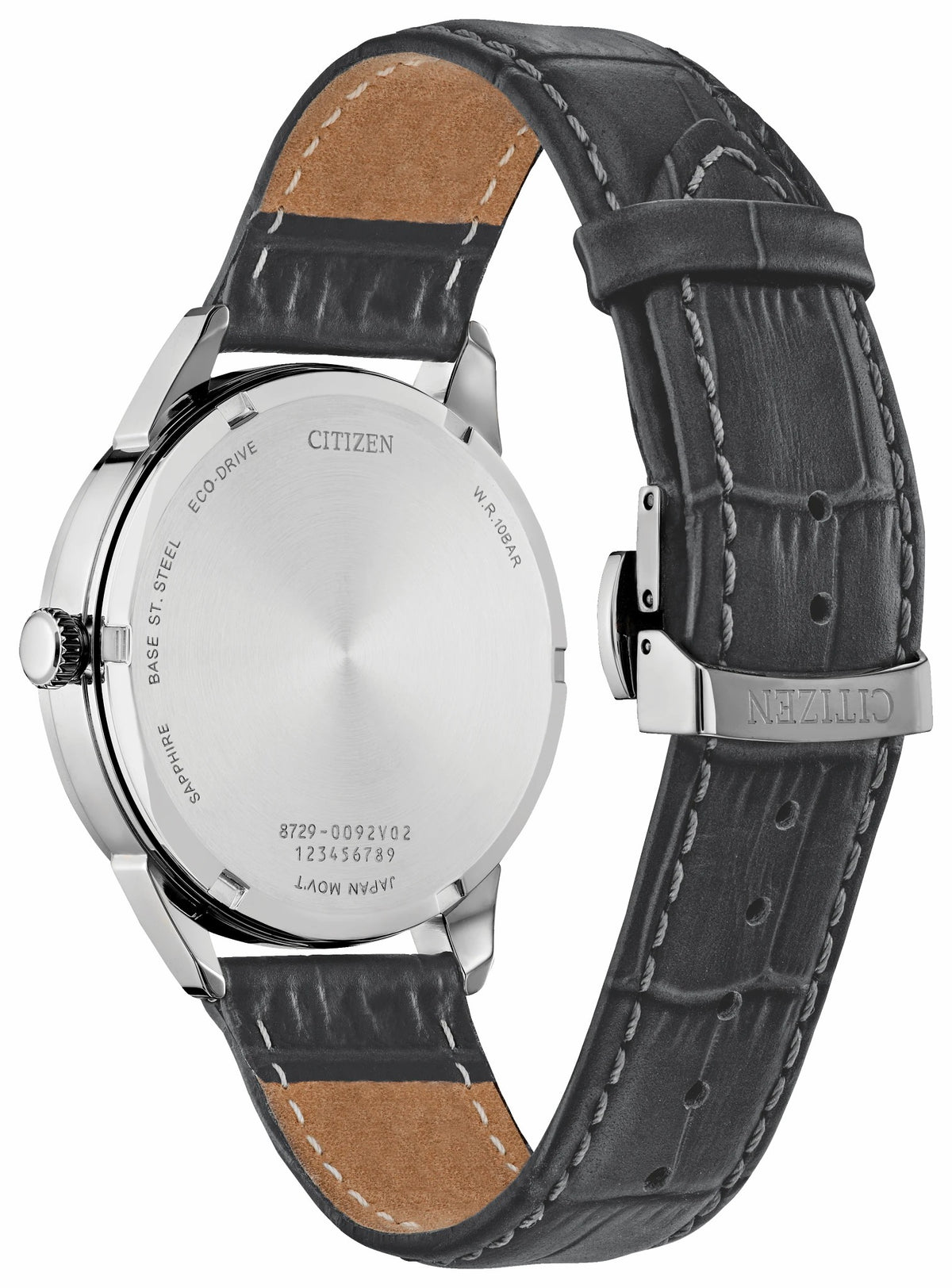 Citizen Rolan Silver-Tone Dial Leather Strap BU2110-01A