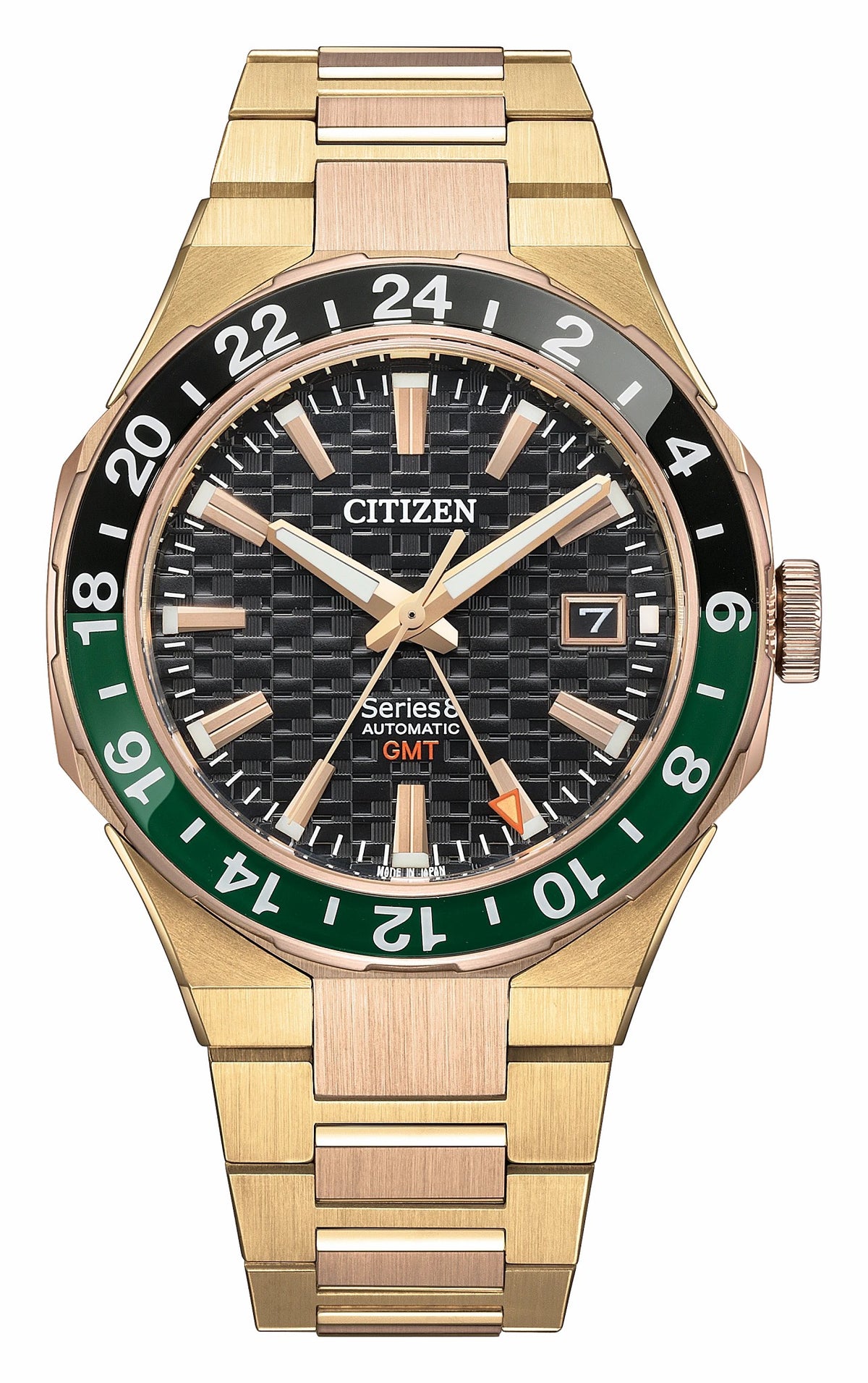Citizen Series8 880 GMT Black Dial Stainless Steel Bracelet NB6033-51E