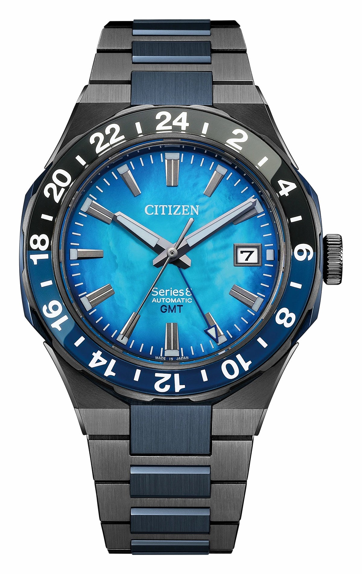 Citizen Series8 880 GMT Blue Dial Stainless Steel Bracelet NB6036-52N