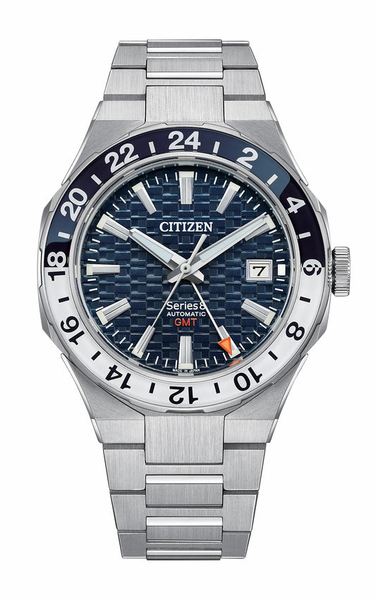 Citizen Series8 880 GMT Navy Dial Stainless Steel Bracelet NB6034-58L