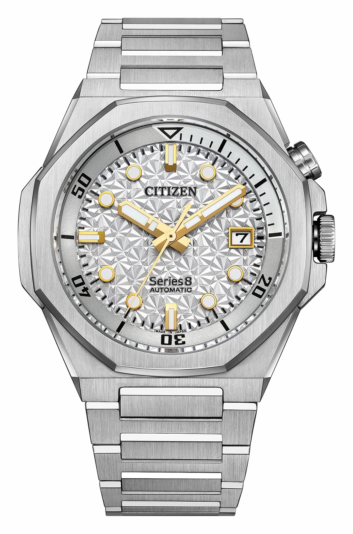 Citizen Series8 890 City Lights Silver-Tone Dial Stainless Steel Bracelet NB6060-58H