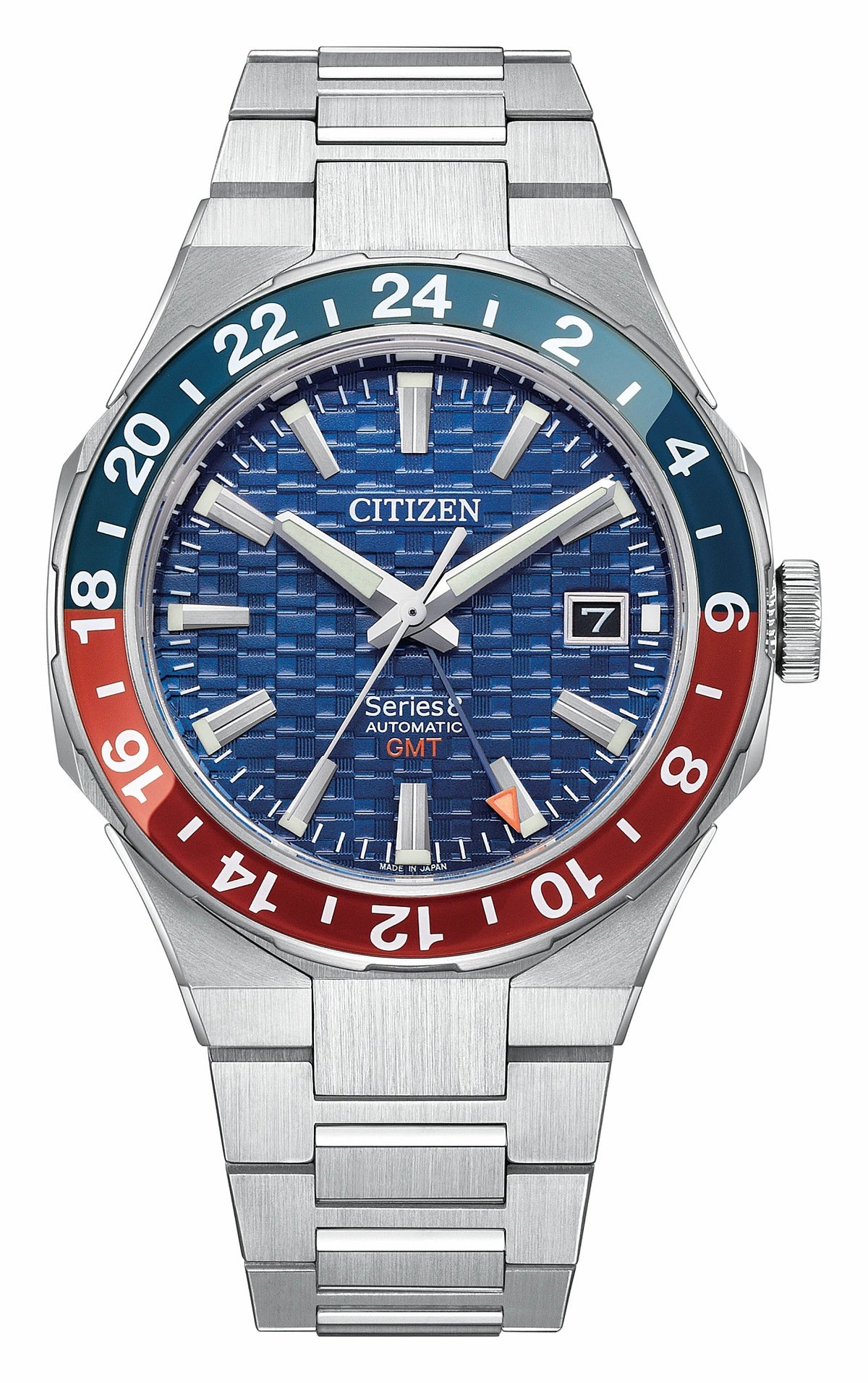 Citizen Series8 880 GMT Blue Dial Stainless Steel Bracelet NB6030-59L