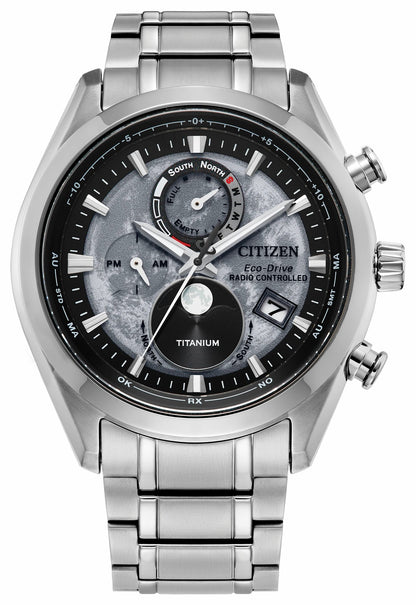 Citizen Tsuki-yomi A-T Gray Dial Super Titanium Bracelet BY1010-57H