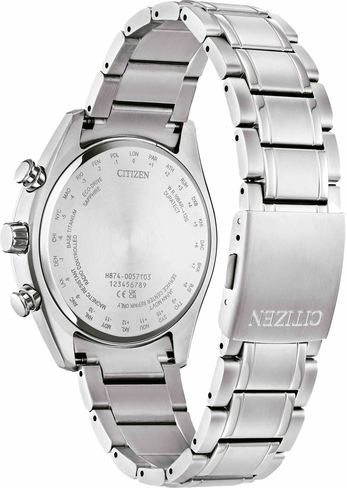 Citizen Tsuki-yomi A-T Green Dial Super Titanium Bracelet BY1010-57X