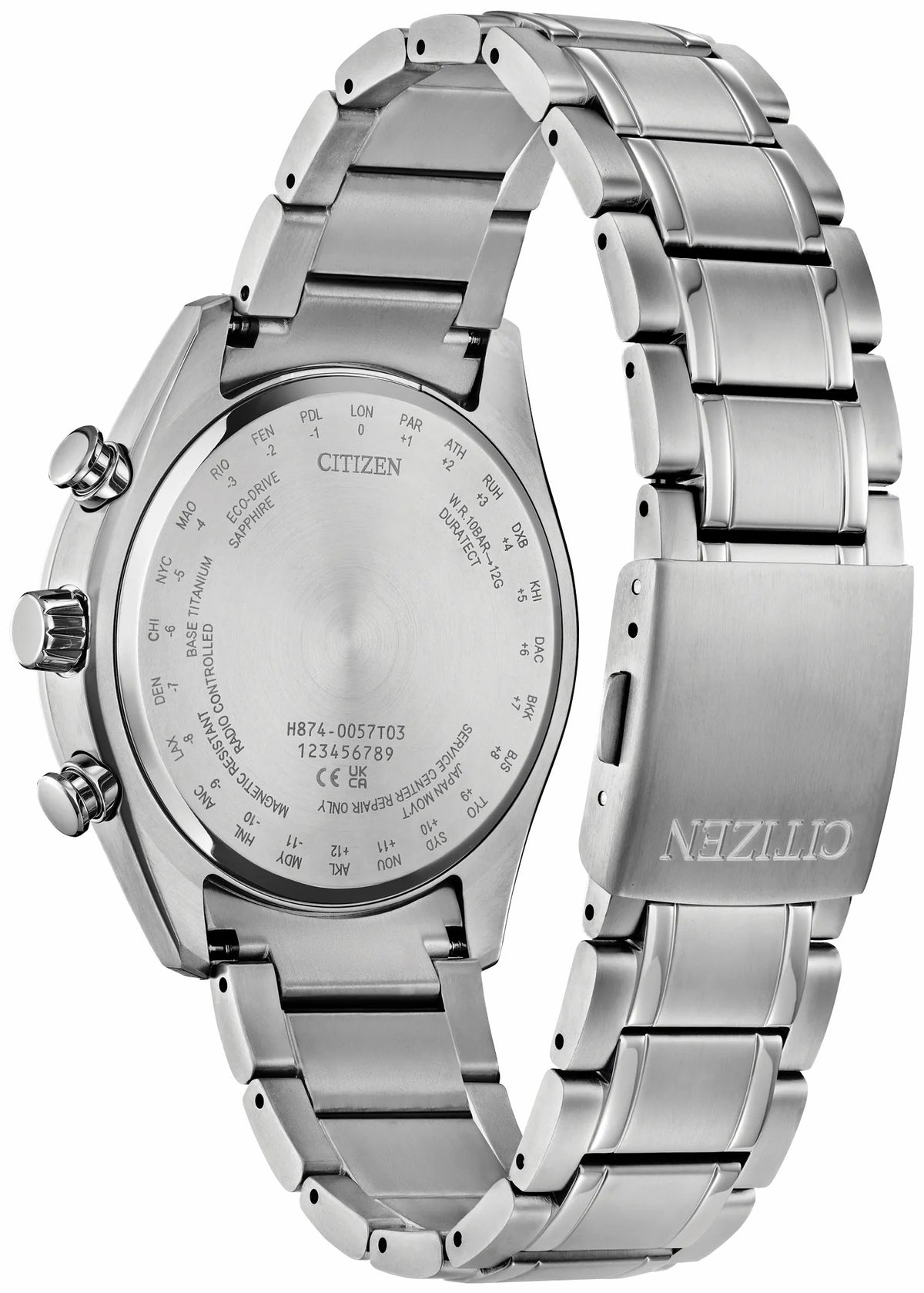 Citizen Tsuki-Yomi A-T Purple Dial Super Titanium Bracelet BY1010-81Z