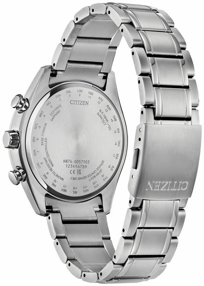 Citizen Tsuki-Yomi A-T Purple Dial Super Titanium Bracelet BY1010-81Z