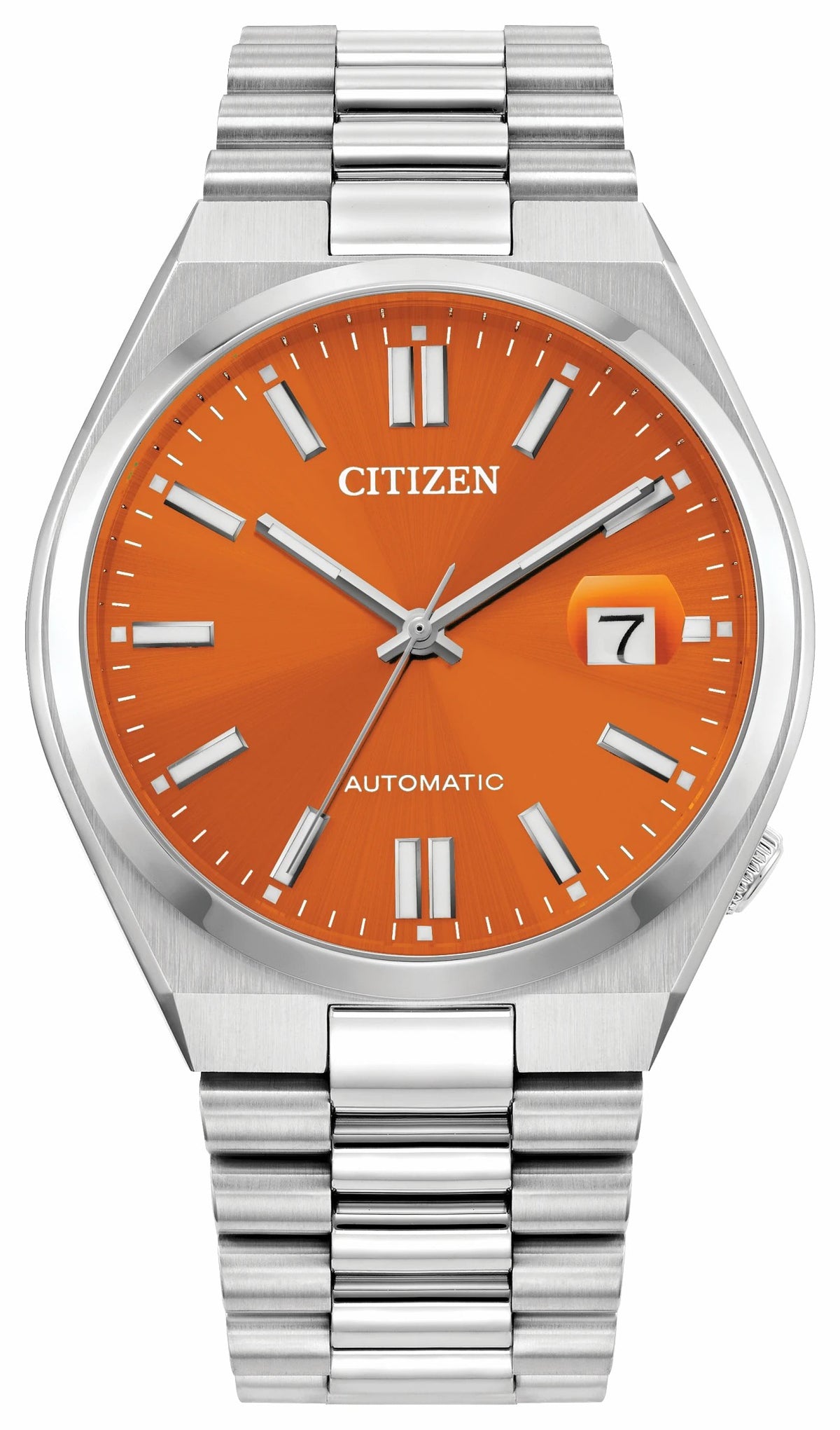 Citizen TSUYOSA Orange Dial Stainless Steel Bracelet NJ0151-53Z