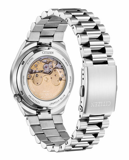 Citizen TSUYOSA Orange Dial Stainless Steel Bracelet NJ0151-53Z