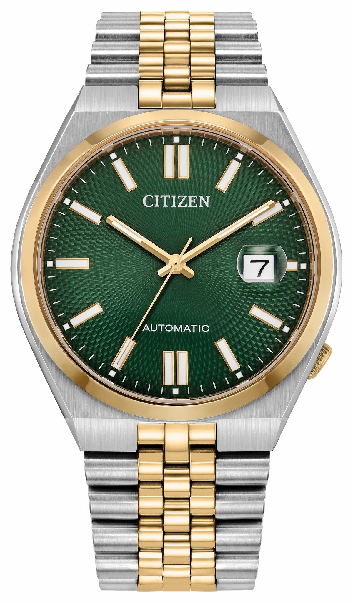 Citizen TSUYOSA 60 Green Dial Stainless Steel Bracelet NK0024-54X